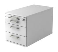 SIGNA TC30 CE - Caisson bureau sur roulettes Blanc poignée chrome métal