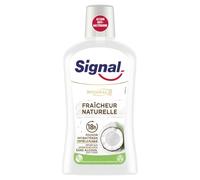 SIGNAL - Bain de Bouche Intégral 8 Fraicheur Naturelle - Infusé aux extraits de coco - Enrichi en Zince Minéral pour une éfficacité antibactérienne pendant 18h - Sans Alcool - 500ml