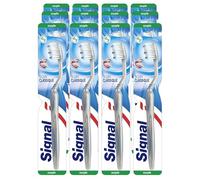 SIGNAL Brosse à Dents Soin Classique Souple Lot de 12 | Nettoyage interdentaire, Aide à lutter contre la mauvaise haleine, Poils multi-hauteurs