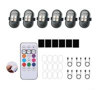 Signal d'Avertissement RGB avec Télécommande 7M(6pcs) | Télécommande fil, 8 couleurs RGB, portée 7 mètres, contrôle à distance pour facile, mode pour flash variable