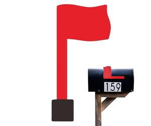 Signal de boîte aux lettres, drapeau de boîte aux lettres, alerte antirouille de rechange, kit facile à installer, support adhésif, bâton de drapeaux pour indicateur extérieur de livraison du