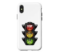 Signal de Circulation chrétien Stop Slow Go God's Word Faith Coque pour iPhone X/XS