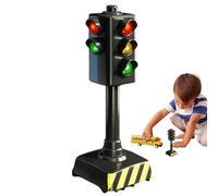 Signal de circulation - Éclairage du jouet | Cross-piétons Arrêt Lumière | Indicateur de sécurité interactif avec sons | Modèle de jeu éducatif | Playage de prétendent et de sensibilisation à la
