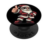 Signal de Pouce vers Le Haut à Noël pour Les Amateurs de Père Noël PopSockets PopGrip Adhésif