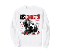 Signal déconnecté Perdu Cyber Glitch Digital Detox Art Sweatshirt