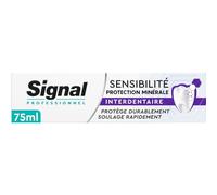 SIGNAL - Dentifrice Anti-Sensibilité, Protection Minérale Renforcée pour Soin Interdentaire (Tube 75mL) - Le Lot De 3
