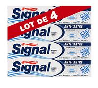 Signal Dentifrice Anti-Tartre, Limite la Formation de la Plaque Dentaire et Freine la Calcification (Lot de 4x75ml)