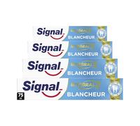 SIGNAL - Dentifrice Blancheur integral 8 blancheur effet prébiotique - Protection Complète 3x plus efficace -96% d'ingrédients d'origine naturelle (lot de 4x75ml)