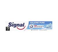 Signal - Dentifrice Haleine Pure - 12h d'haleine fraiche - Bouche purifiée - 95% d'ingrédients d'origine Naturelle - 75ml