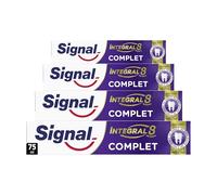 SIGNAL - Dentifrice Integral 8 Complet Effet Prébiotique - Protection Complète 3x plus efficace -96% d’ingrédients d’origine naturelle (lot de 4x75ml)
