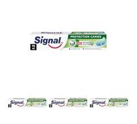 SIGNAL - Dentifrice Protection Caries Fraicheur Naturelle - Dents 10x plus fortes - Fraicheur naturelle - 95% d'ingrédients d'origine naturelle - 75ml (Lot de 4)