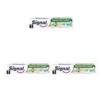 SIGNAL - Dentifrice Protection Caries Fraicheur Naturelle - Dents 10x plus fortes - Fraicheur naturelle - 95% d'ingrédients d'origine naturelle - 75ml (Lot de 3)