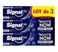 SIGNAL Dentifrice White Now 3x Plus Blanc Longue Durée Et Action Anti-tache lot de 3 tubes de 75ml