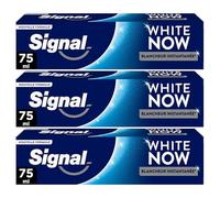 Signal Dentifrice White Now Original – Blancheur instantanée – 96% d'origine naturelle – 3x75 ml