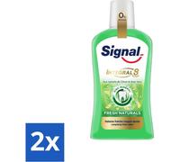 Signal - Integral & Actions - Bain de bouche - 0% Alcool - Fresh Natural - Citron & Aloe Vera - 500 ml - Pack avantage - 2 pièces