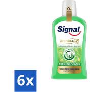 Signal - Integral & Actions - Bain de bouche - 0% Alcool - Fresh Natural - Citron & Aloe Vera - 500 ml - Pack avantage - 6 pièces