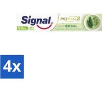 Signal - Integral & Actions - Dentifrice - Herbes naturelles - Emballage recyclé - 75 ml - Pack avantage - 4 pièces