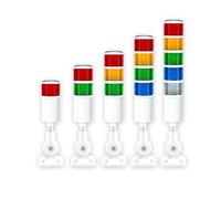 Signal Lumineux Industriel Colonne Lumineuse Industrielle à LED for Machines CNC, 12-24 V CC/220 V CA, avec avertisseur sonore et voyants d'avertissement(2 Layer DC12-24V)
