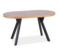 SIGNAL MEBLE Table à Manger Extensible avec 2 Plateaux Supplémentaires en Bois - 12 Couverts - L 140/272 X P 80 X H 76 Cm