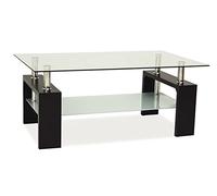 SIGNAL MEBLE Table Basse Double Niveau - Lisa Basic II - 100 X 60 X 55 Cm - Couleur Wengé