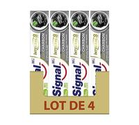 Signal Nature Elements Dentifrice Charbon Blancheur et Detox, Tube de 75ml (Lot de 4x75ml)