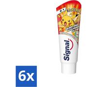 Signal - Pokémon - Dentifrice - Goût doux de menthe - Contre le tartre - Enfants de 6 ans et plus - 75 ml - Pack avantage - 6 pièces