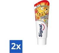 Signal - Pokémon - Dentifrice - Goût doux de menthe - Contre le tartre - Enfants de 6 ans et plus - 75 ml - Pack avantage - 2 pièces