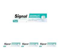 SIGNAL - Professionnel Dentifrice Prévention Minérale - Complet - des dents 4x plus fortes - 88% d'ingrédients d'origine naturelle - 75ml (Lot de 4)