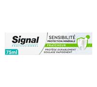 SIGNAL - Professionnel Dentifrice Sensibilité Protection minérale - Fraîcheur - Soulage dès 30sec - 88% d’ingrédients d’origine naturelle - 75ml