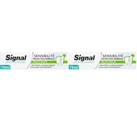 SIGNAL - Professionnel Dentifrice Sensibilité Protection minérale Fraîcheur - 88% d’ingrédients d’origine naturelle - Tube 75ml (Lot de 2)