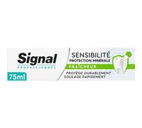 SIGNAL - Protection Expert Sensibilité et Fraîcheur Intense, Dentifrice Douceur Mentholée (Tube 75mL) - Le Lot De 3