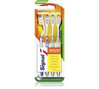 SIGNAL - Brosse à Dents Protection Intégrale - Brosse 100% recyclable fabriquée avec 80% de plastique recyclé - Souple (lot de 4 brosses à dents)