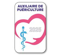 SIGNAL SAFETY Autocollant Sticker - Vignette Caducée 2025 pour Pare Brise en Vitrophanie - V1 Auxiliaire de Puériculture