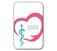 SIGNAL SAFETY Autocollant Sticker - Vignette Caducée 2025 pour Pare Brise en Vitrophanie - V1 Caducée Vierge sans Profession