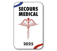 SIGNAL SAFETY Autocollant Sticker - Vignette Caducée 2025 pour Pare Brise en Vitrophanie - V13 Secours Medical