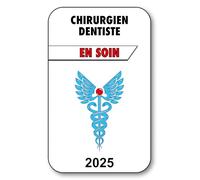SIGNAL SAFETY Autocollant Sticker - Vignette Caducée 2025 pour Pare Brise en Vitrophanie - V3 Chirurgien Dentiste