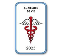 SIGNAL SAFETY Autocollant Sticker - Vignette Caducée 2025 pour Pare Brise en Vitrophanie - V4 Auxiliaire de Vie