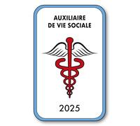 SIGNAL SAFETY Autocollant Sticker - Vignette Caducée 2025 pour Pare Brise en Vitrophanie - V4 Auxiliaire de Vie Sociale
