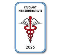 SIGNAL SAFETY Autocollant Sticker - Vignette Caducée 2025 pour Pare Brise en Vitrophanie - V4 Étudiant Kinésithérapeute