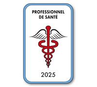 SIGNAL SAFETY Autocollant Sticker - Vignette Caducée 2025 pour Pare Brise en Vitrophanie - V4 Professionnel de Santé