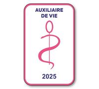 SIGNAL SAFETY Autocollant Sticker - Vignette Caducée 2025 pour Pare Brise en Vitrophanie - V6 Auxiliaire de Vie