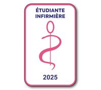 SIGNAL SAFETY Autocollant Sticker - Vignette Caducée 2025 pour Pare Brise en Vitrophanie - V6 Étudiante Infirmière