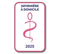 SIGNAL SAFETY Autocollant Sticker - Vignette Caducée 2025 pour Pare Brise en Vitrophanie - V6 Infirmière à Domicile