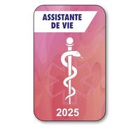 SIGNAL SAFETY Autocollant Sticker - Vignette Caducée 2025 pour Pare Brise en Vitrophanie - V7 Assistante de Vie