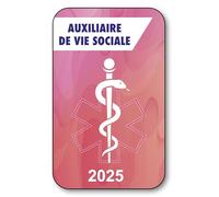 SIGNAL SAFETY Autocollant Sticker - Vignette Caducée 2025 pour Pare Brise en Vitrophanie - V7 Auxiliaire de Vie Sociale