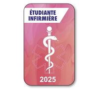 SIGNAL SAFETY Autocollant Sticker - Vignette Caducée 2025 pour Pare Brise en Vitrophanie - V7 Étudiante Infirmière
