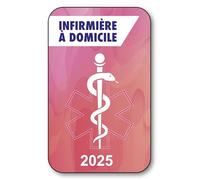 SIGNAL SAFETY Autocollant Sticker - Vignette Caducée 2025 pour Pare Brise en Vitrophanie - V7 Infirmière à Domicile