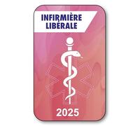 SIGNAL SAFETY Autocollant Sticker - Vignette Caducée 2025 pour Pare Brise en Vitrophanie - V7 Infirmière Libérale