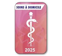 SIGNAL SAFETY Autocollant Sticker - Vignette Caducée 2025 pour Pare Brise en Vitrophanie - V7 Soins à Domicile