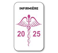 SIGNAL SAFETY Autocollant Sticker - Vignette Caducée 2025 pour Pare Brise en Vitrophanie - V8 Infirmière